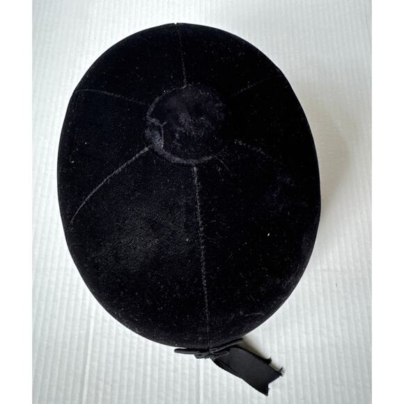 Harry Hall Riding Hat Helmet black velvet size 7 1/8 made in England - Picture 3 of 12
